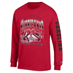 Carolina Hurricanes Champion Long Sleeve Jersey T-Shirt - Red | NHL on sale