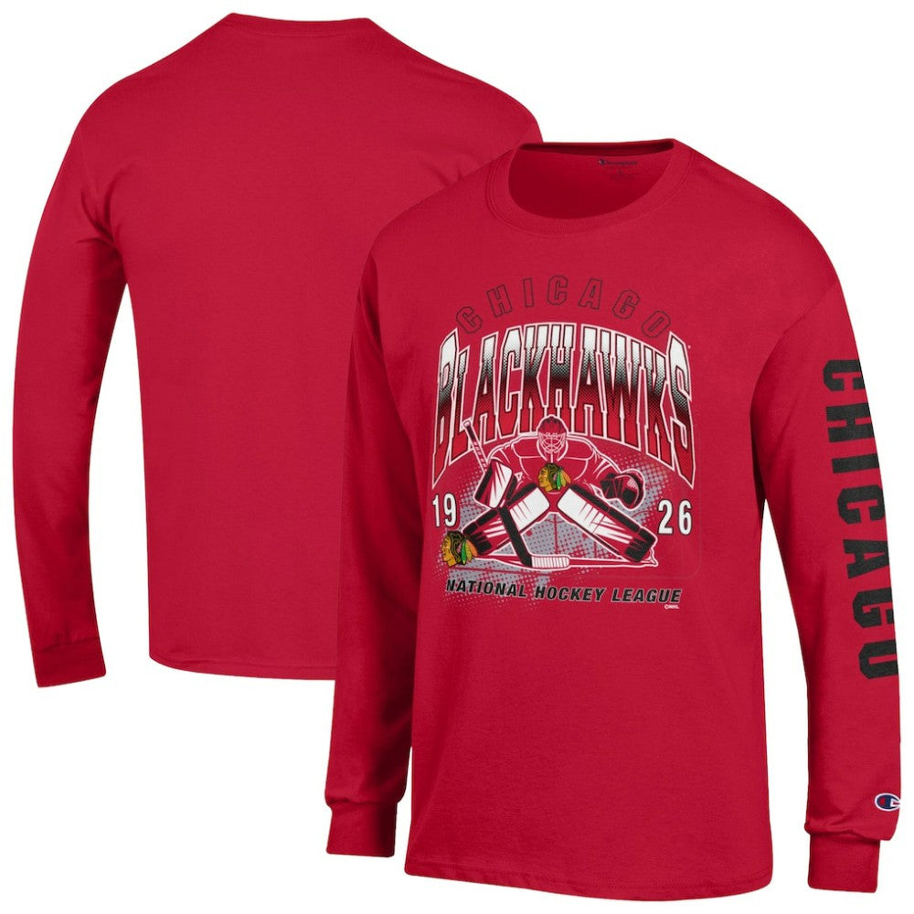 Chicago Blackhawks Champion Long Sleeve Jersey T-Shirt - Red | NHL on sale