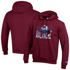 Colorado Avalanche Champion Powerblend Hoodie - Burgundy | NHL Lifestyle