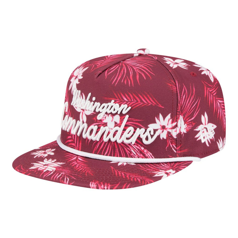 Washington Commanders New Era Palm Print A-Frame 9FIFTY Snapback Hat - Burgundy - NFL