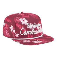 Washington Commanders New Era Palm Print A-Frame 9FIFTY Snapback Hat - Burgundy - NFL