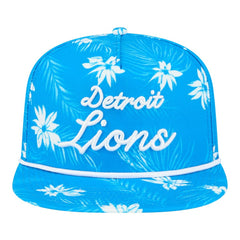 Detroit Lions New Era Palm Print A-Frame 9FIFTY Snapback Hat - Blue - NFL