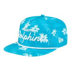Miami Dolphins New Era Palm Print A-Frame 9FIFTY Snapback Hat - Aqua - NFL