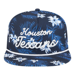Houston Texans New Era Palm Print A-Frame 9FIFTY Snapback Hat - Navy - NFL