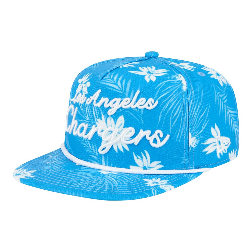 Los Angeles Chargers New Era Palm Print A-Frame 9FIFTY Snapback Hat - Powder Blue - NFL