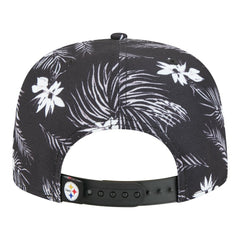 Pittsburgh Steelers New Era Palm Print A-Frame 9FIFTY Snapback Hat - Black - NFL