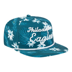 Philadelphia Eagles New Era Palm Print A-Frame 9FIFTY Snapback Hat - Midnight Green - NFL