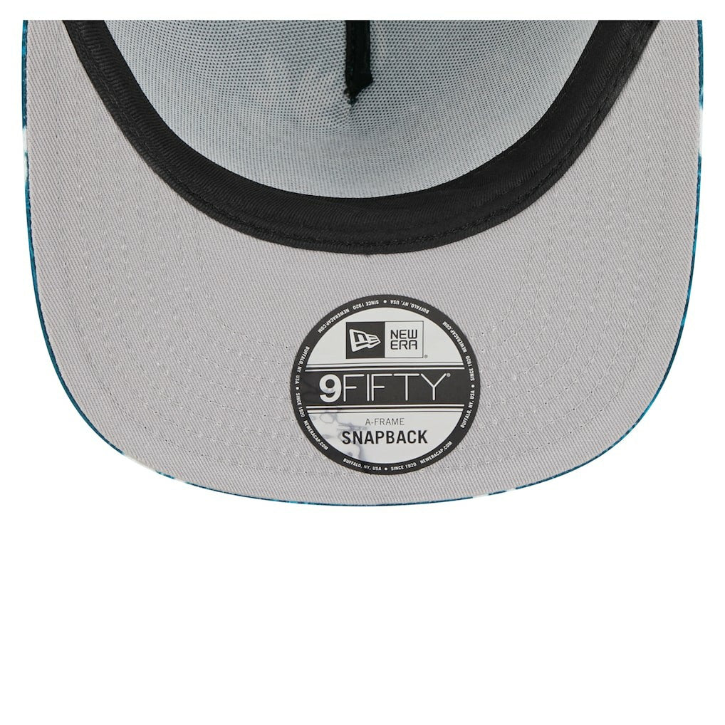 Philadelphia Eagles New Era Palm Print A-Frame 9FIFTY Snapback Hat - Midnight Green - NFL