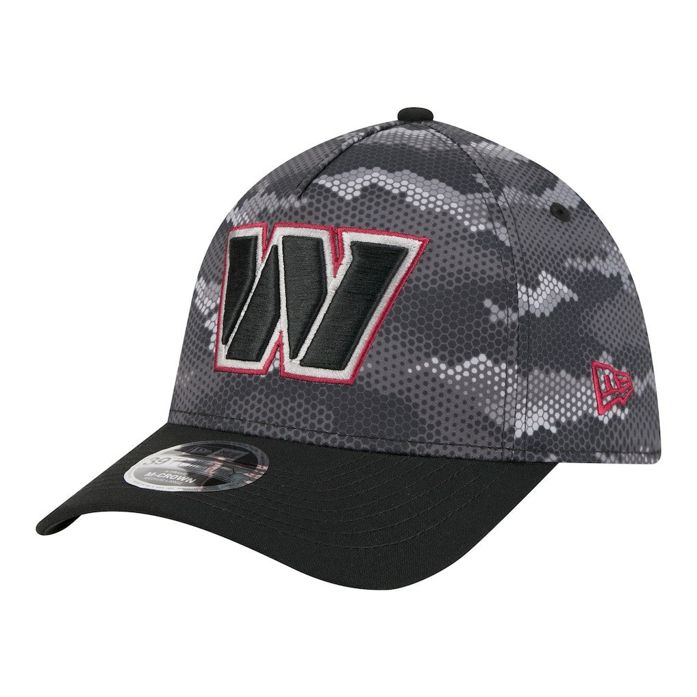 Washington Commanders New Era Camo A-Frame 39THIRTY Flex Hat - Black - NFL