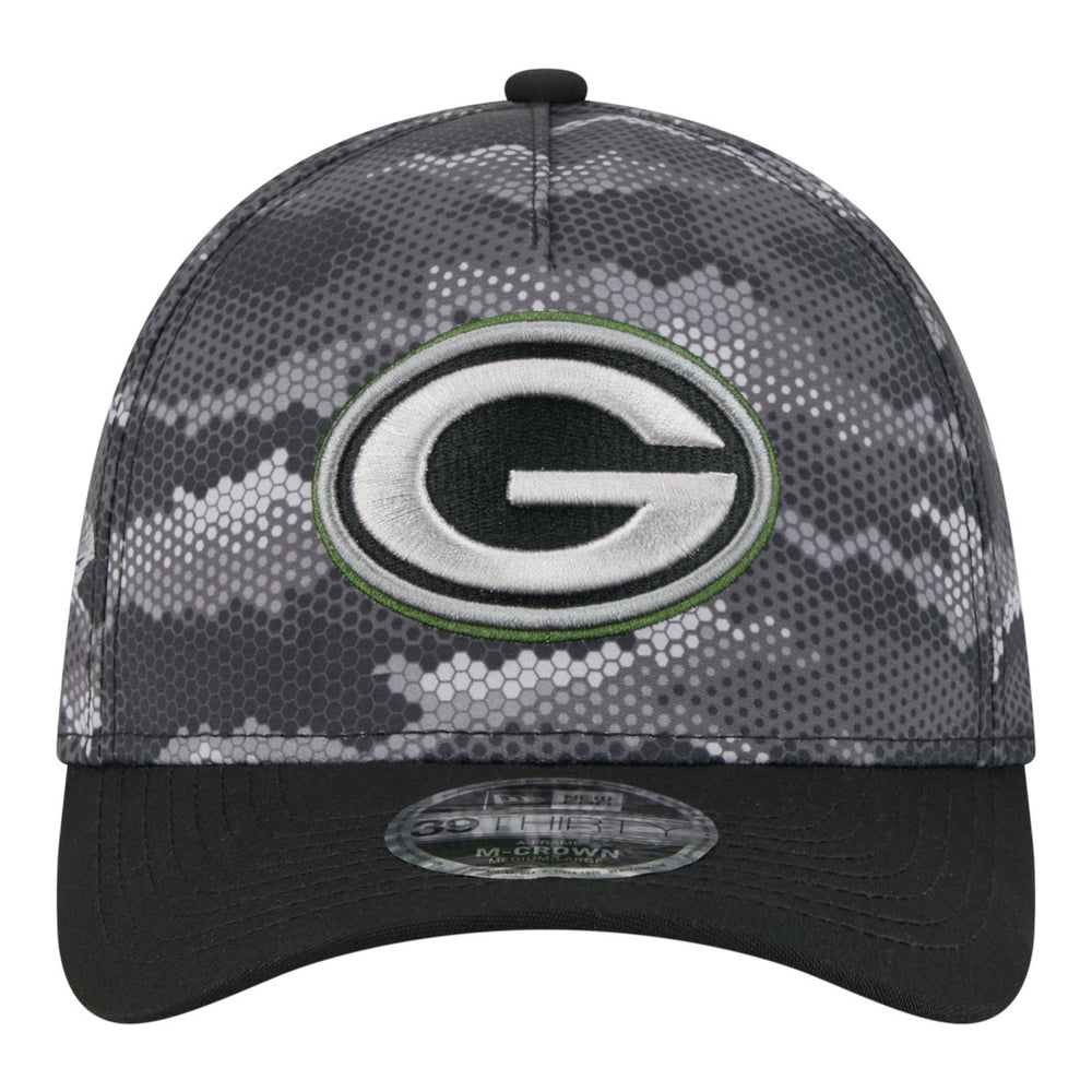 Green Bay Packers New Era Camo A-Frame 39THIRTY Flex Hat - Black - NFL