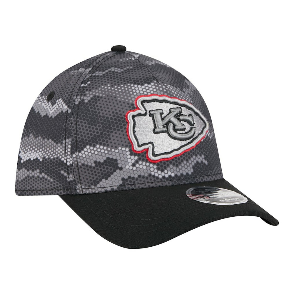 Kansas City Chiefs New Era Camo A-Frame 39THIRTY Flex Hat - Black - NFL