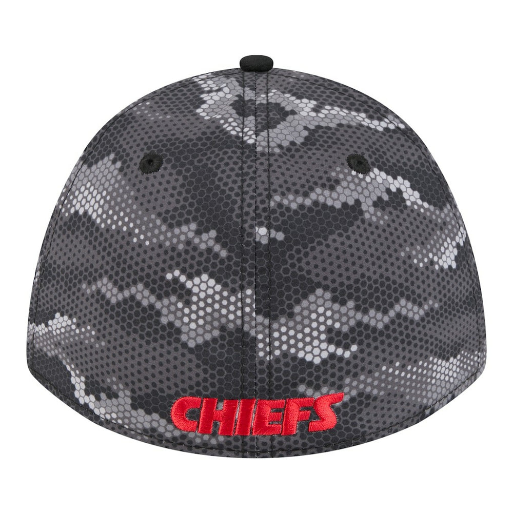 Kansas City Chiefs New Era Camo A-Frame 39THIRTY Flex Hat - Black - NFL