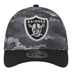 Las Vegas Raiders New Era Camo A-Frame 39THIRTY Flex Hat - Black - NFL