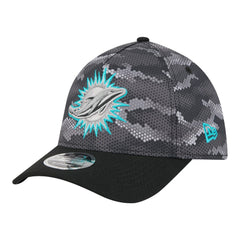 Miami Dolphins New Era Camo A-Frame 39THIRTY Flex Hat - Black - NFL