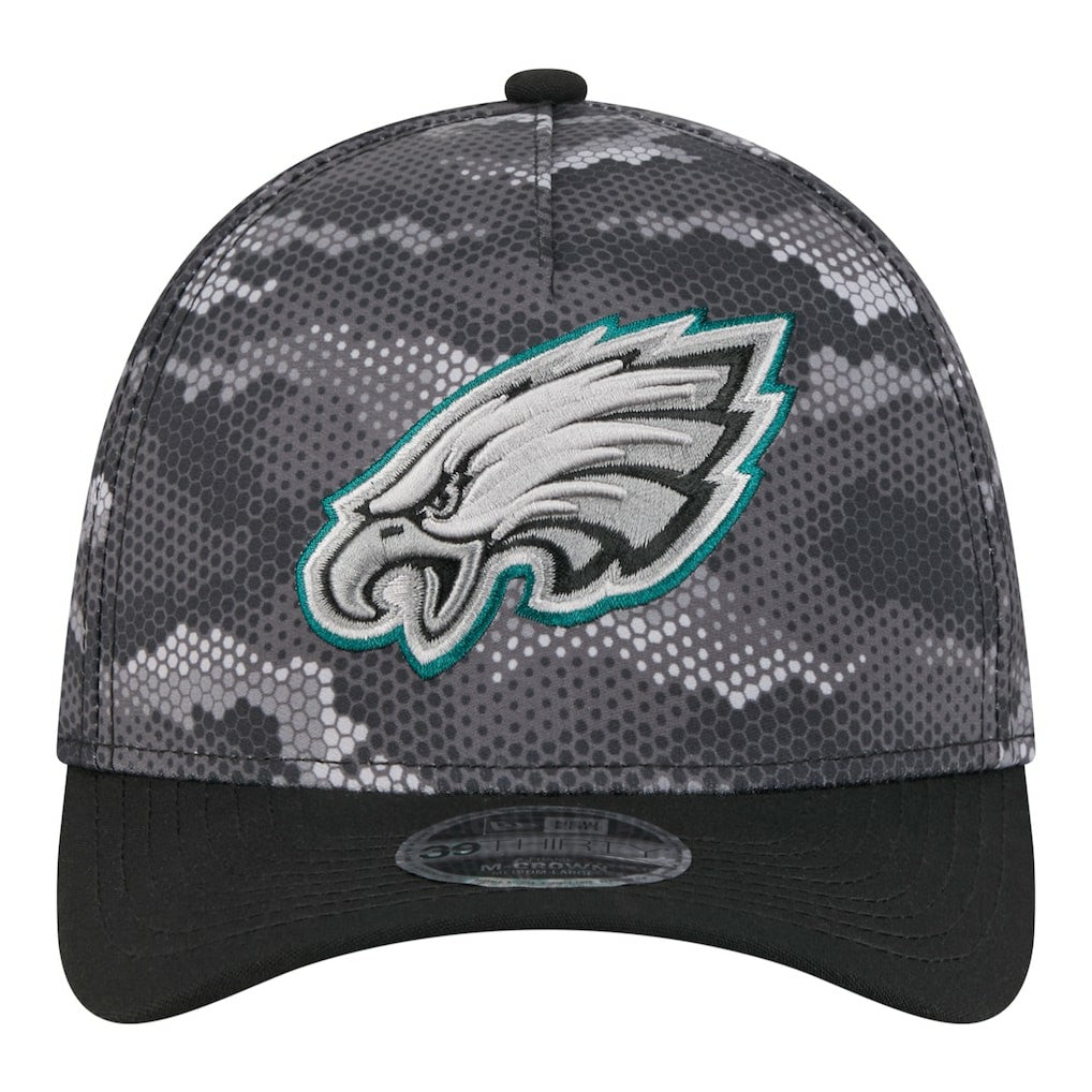Philadelphia Eagles New Era Camo A-Frame 39THIRTY Flex Hat - Black - NFL