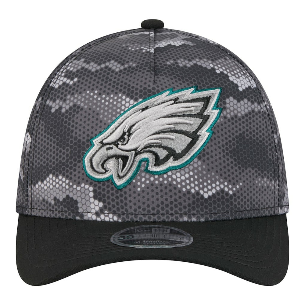 Philadelphia Eagles New Era Camo A-Frame 39THIRTY Flex Hat - Black - NFL