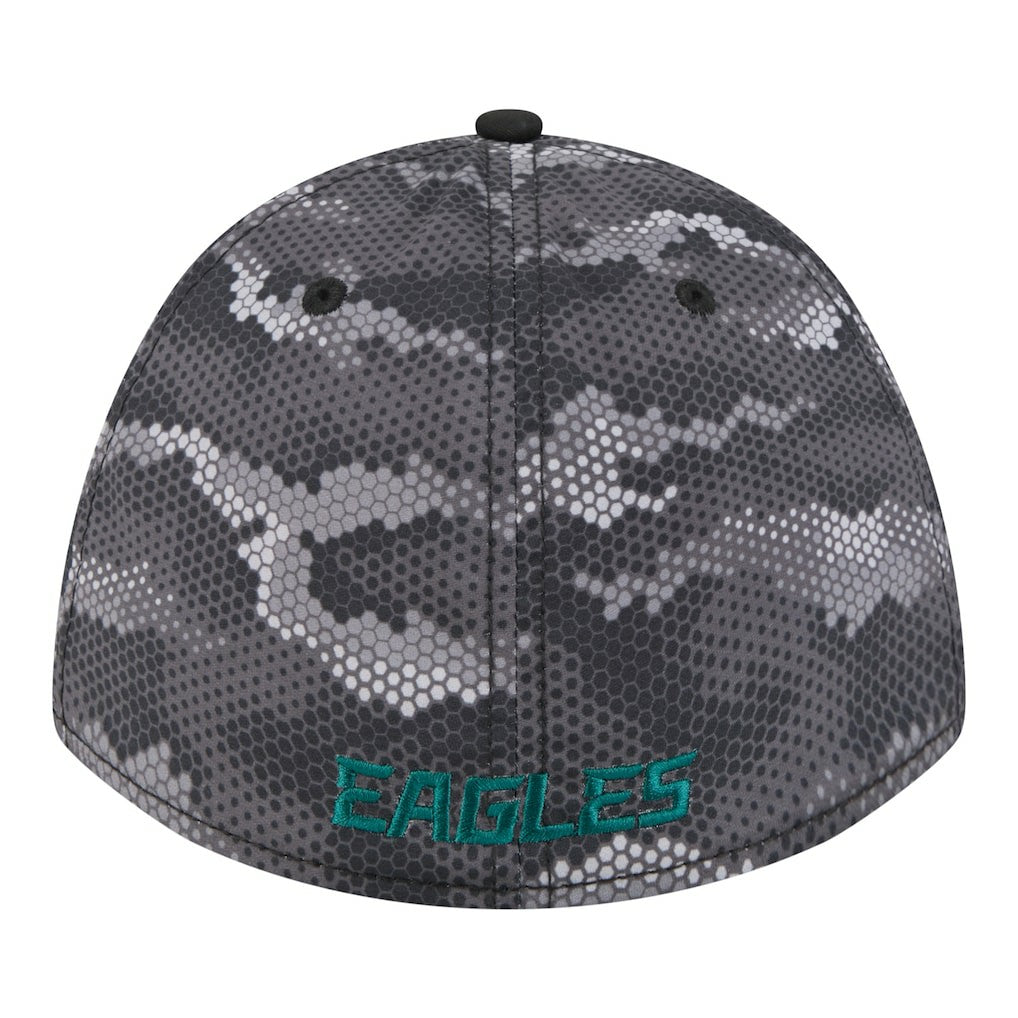 Philadelphia Eagles New Era Camo A-Frame 39THIRTY Flex Hat - Black - NFL
