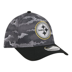 Pittsburgh Steelers New Era Camo A-Frame 39THIRTY Flex Hat - Black - NFL