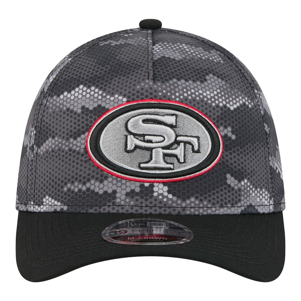 San Francisco 49ers New Era Camo A-Frame 39THIRTY Flex Hat - Black - NFL
