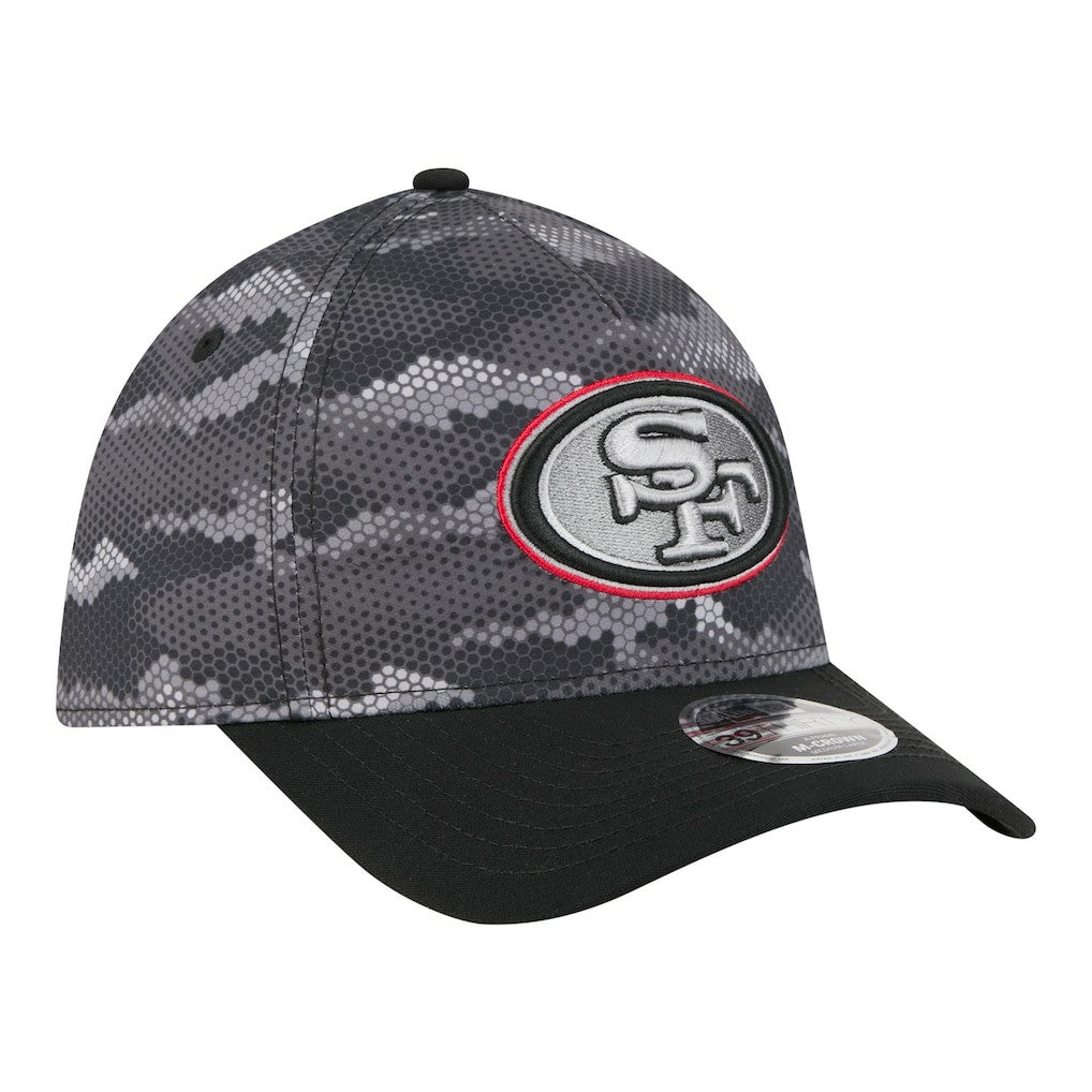 San Francisco 49ers New Era Camo A-Frame 39THIRTY Flex Hat - Black - NFL