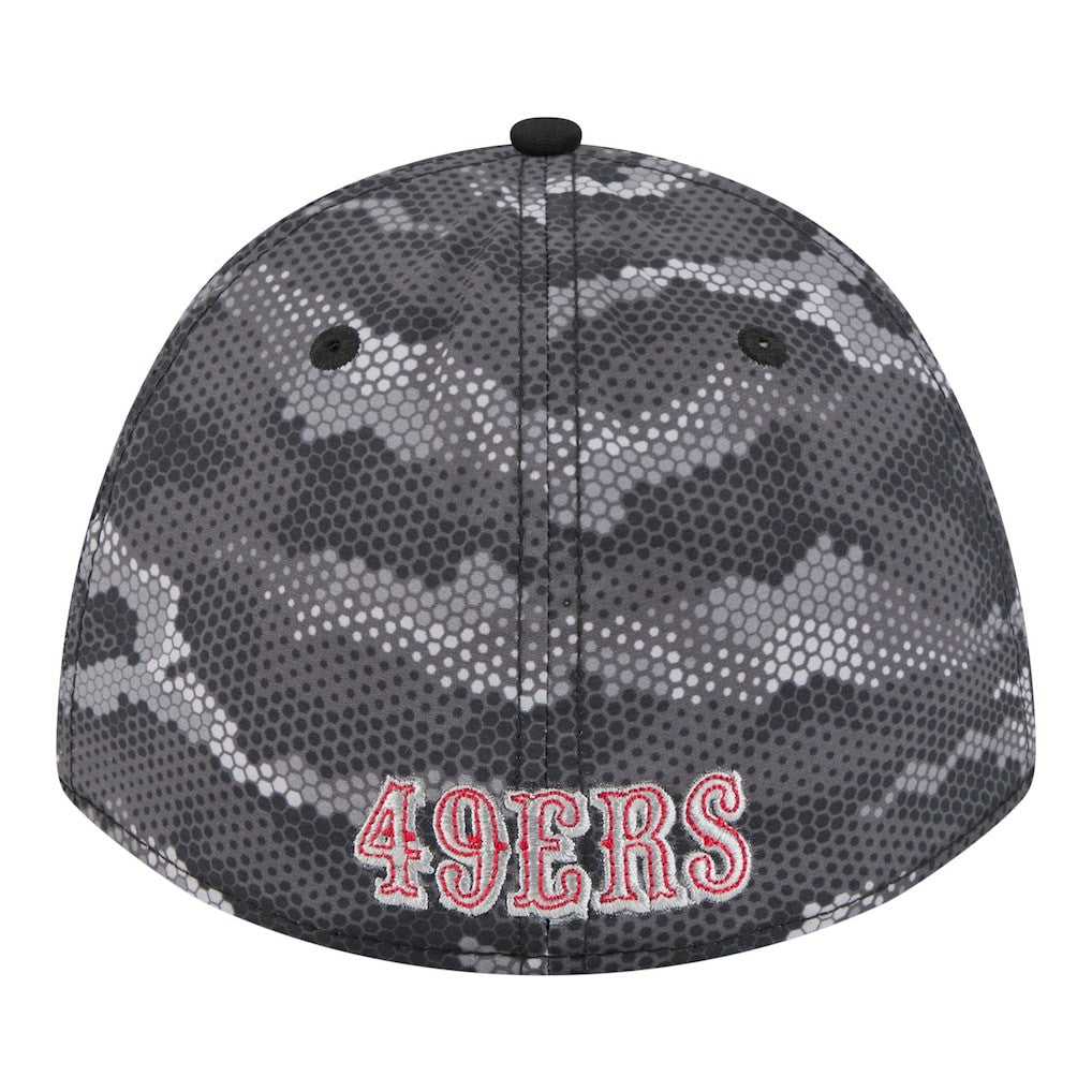 San Francisco 49ers New Era Camo A-Frame 39THIRTY Flex Hat - Black - NFL