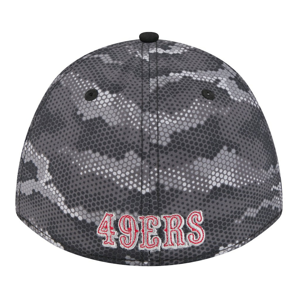 San Francisco 49ers New Era Camo A-Frame 39THIRTY Flex Hat - Black - NFL