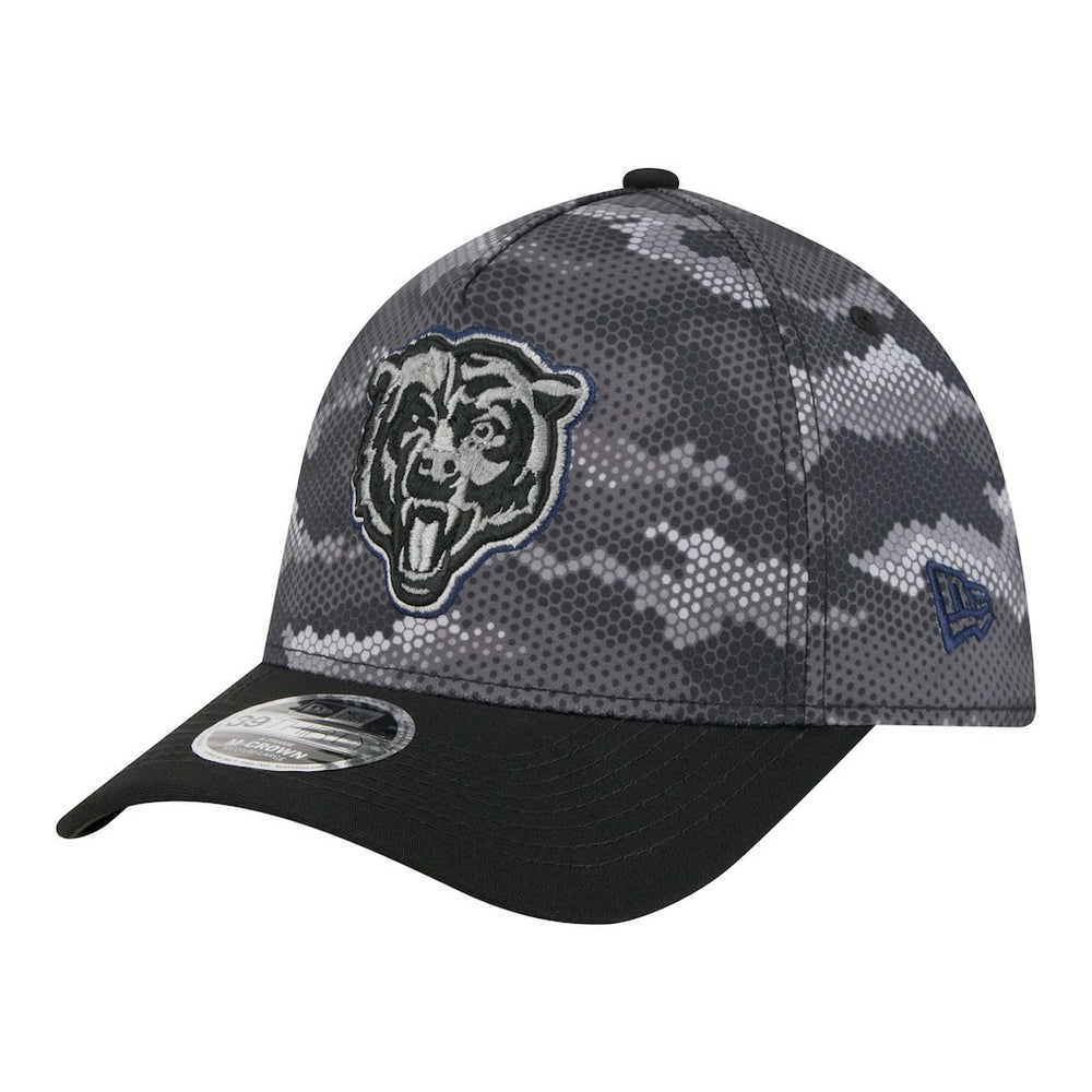 Chicago Bears New Era Camo A-Frame 39THIRTY Flex Hat - Black - NFL