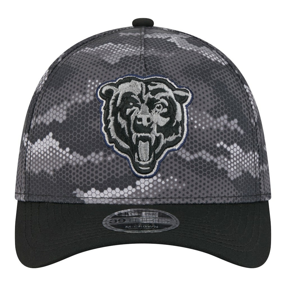 Chicago Bears New Era Camo A-Frame 39THIRTY Flex Hat - Black - NFL