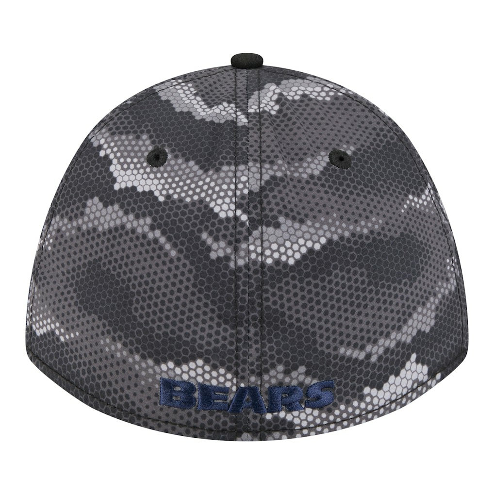 Chicago Bears New Era Camo A-Frame 39THIRTY Flex Hat - Black - NFL