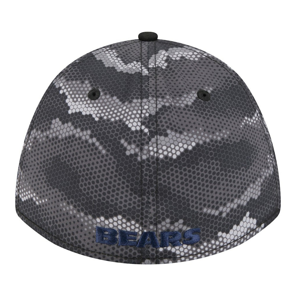 Chicago Bears New Era Camo A-Frame 39THIRTY Flex Hat - Black - NFL