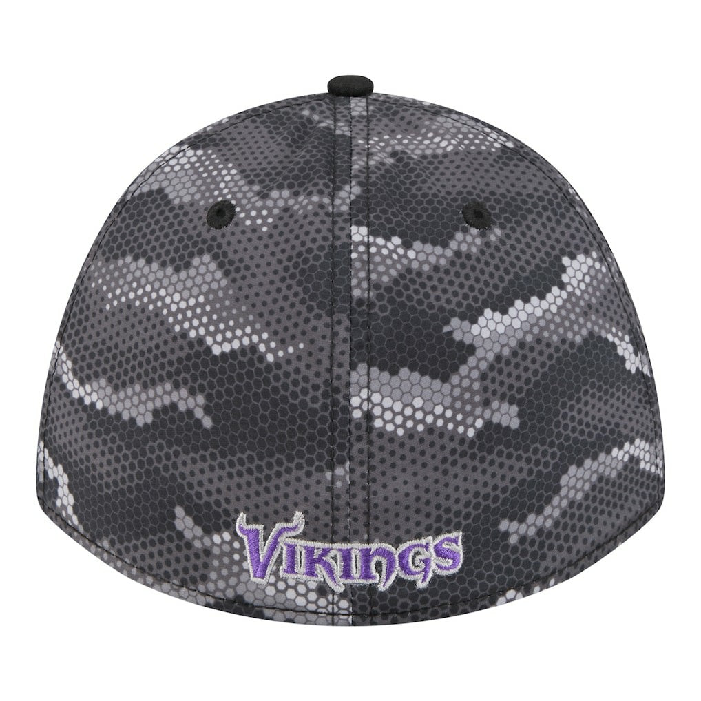 Minnesota Vikings New Era Camo A-Frame 39THIRTY Flex Hat - Black - NFL