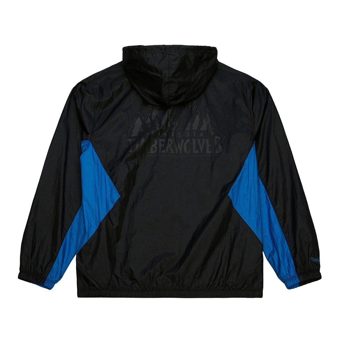 Mitchell & Ness Minnesota Timberwolves Playmaker Full-Zip Hooded Windbreaker Jacket Black