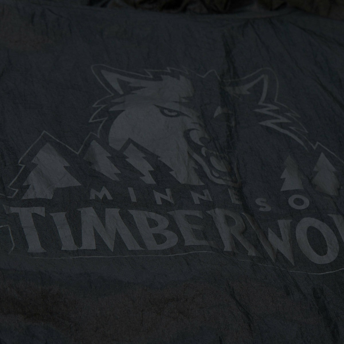 Mitchell & Ness Minnesota Timberwolves Playmaker Full-Zip Hooded Windbreaker Jacket Black