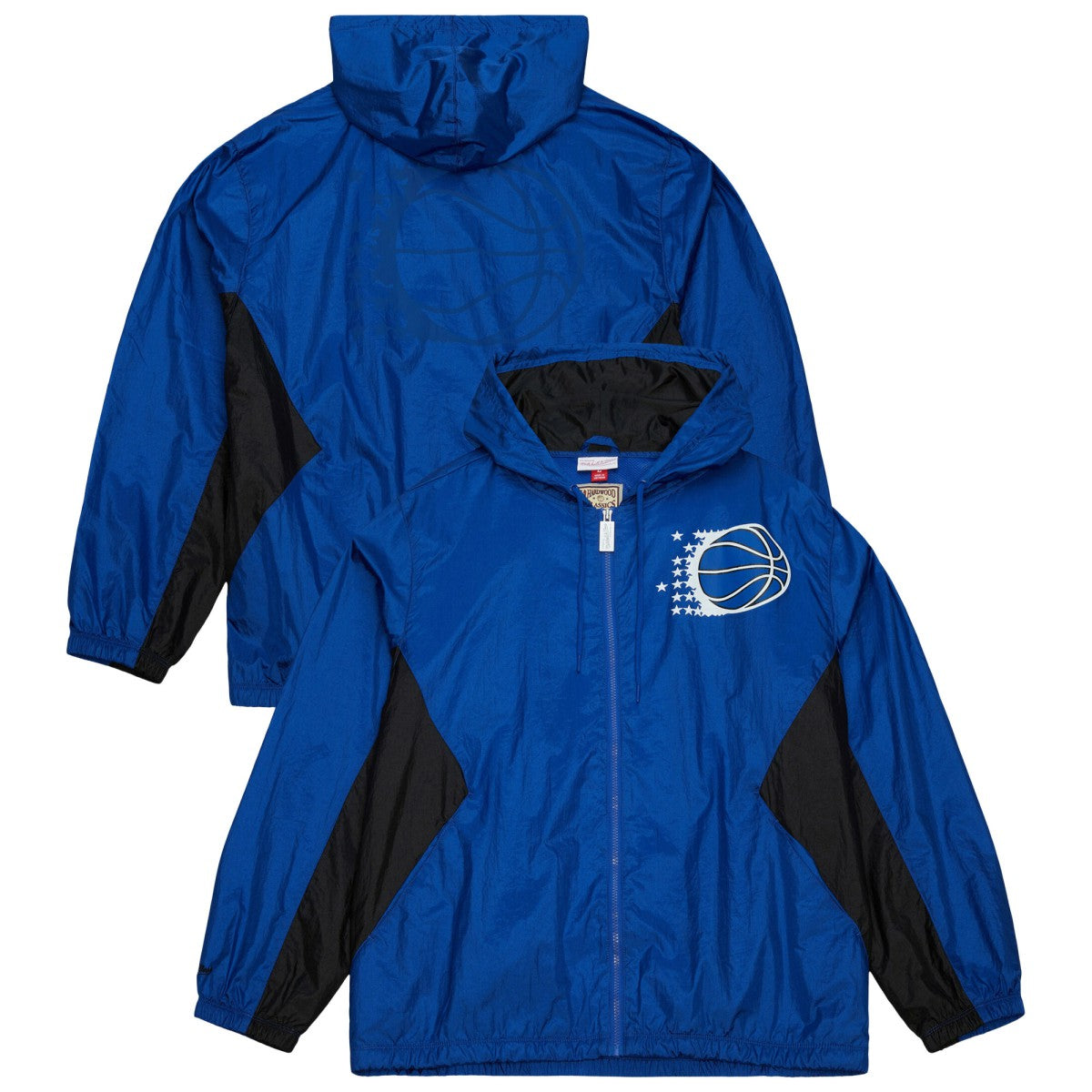 Mitchell & Ness Orlando Magic Playmaker Full-Zip Hooded Windbreaker Jacket Blue
