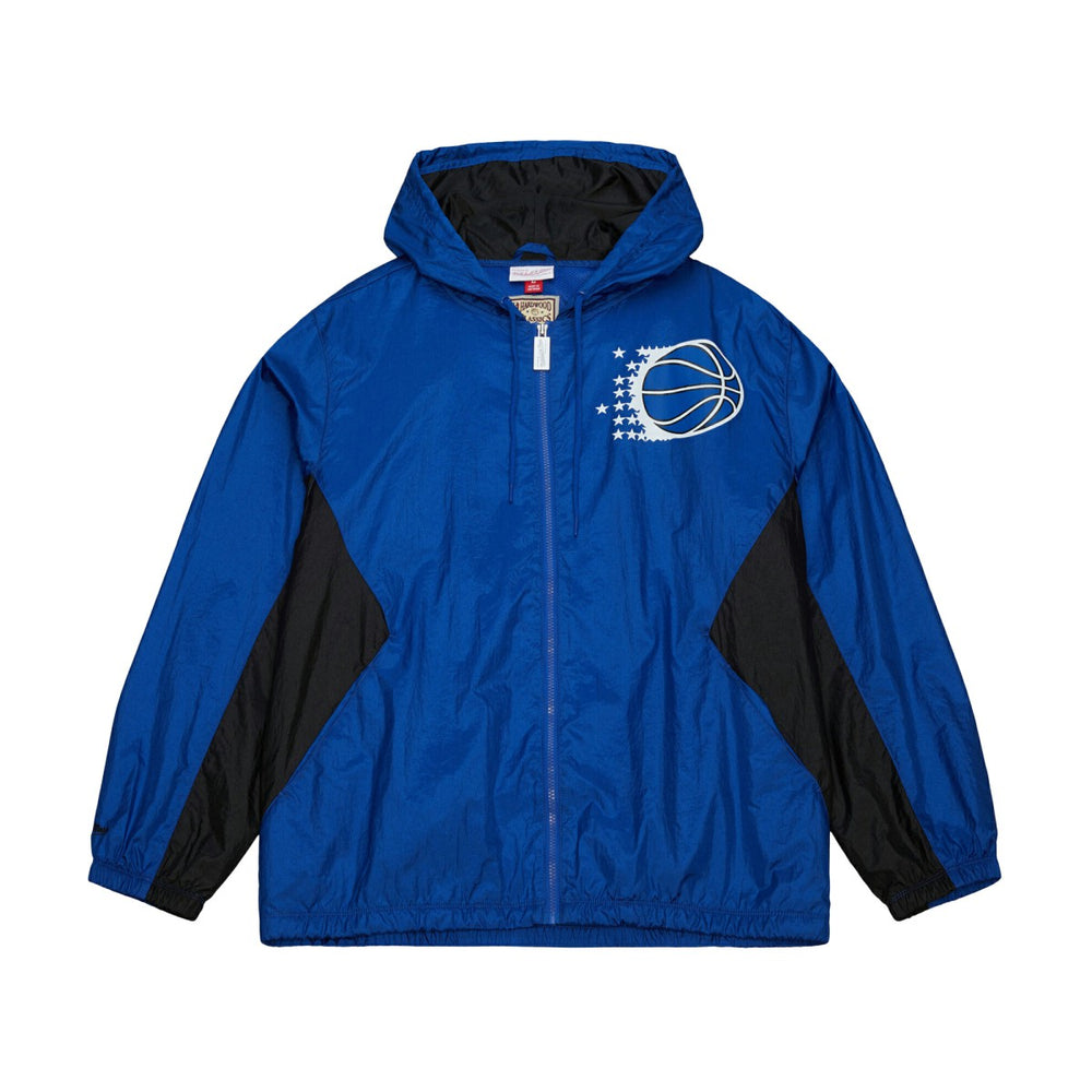 Mitchell & Ness Orlando Magic Playmaker Full-Zip Hooded Windbreaker Jacket Blue