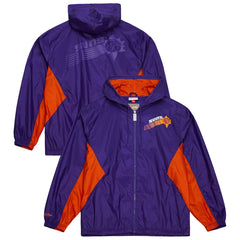 Mitchell & Ness Phoenix Suns Playmaker Full-Zip Hooded Windbreaker Jacket Purple