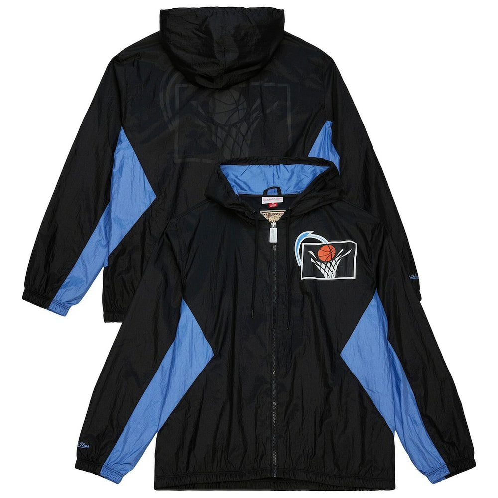 Mitchell & Ness Cleveland Cavaliers Playmaker Full-Zip Hooded Windbreaker Jacket Black