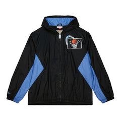Mitchell & Ness Cleveland Cavaliers Playmaker Full-Zip Hooded Windbreaker Jacket Black
