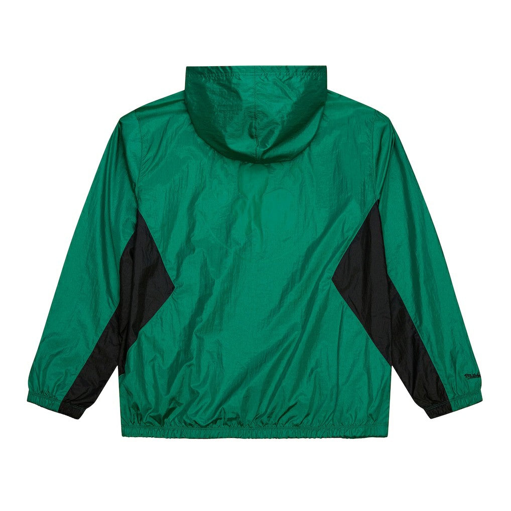 Mitchell & Ness Boston Celtics Playmaker Full-Zip Hooded Windbreaker Jacket Kelly Green