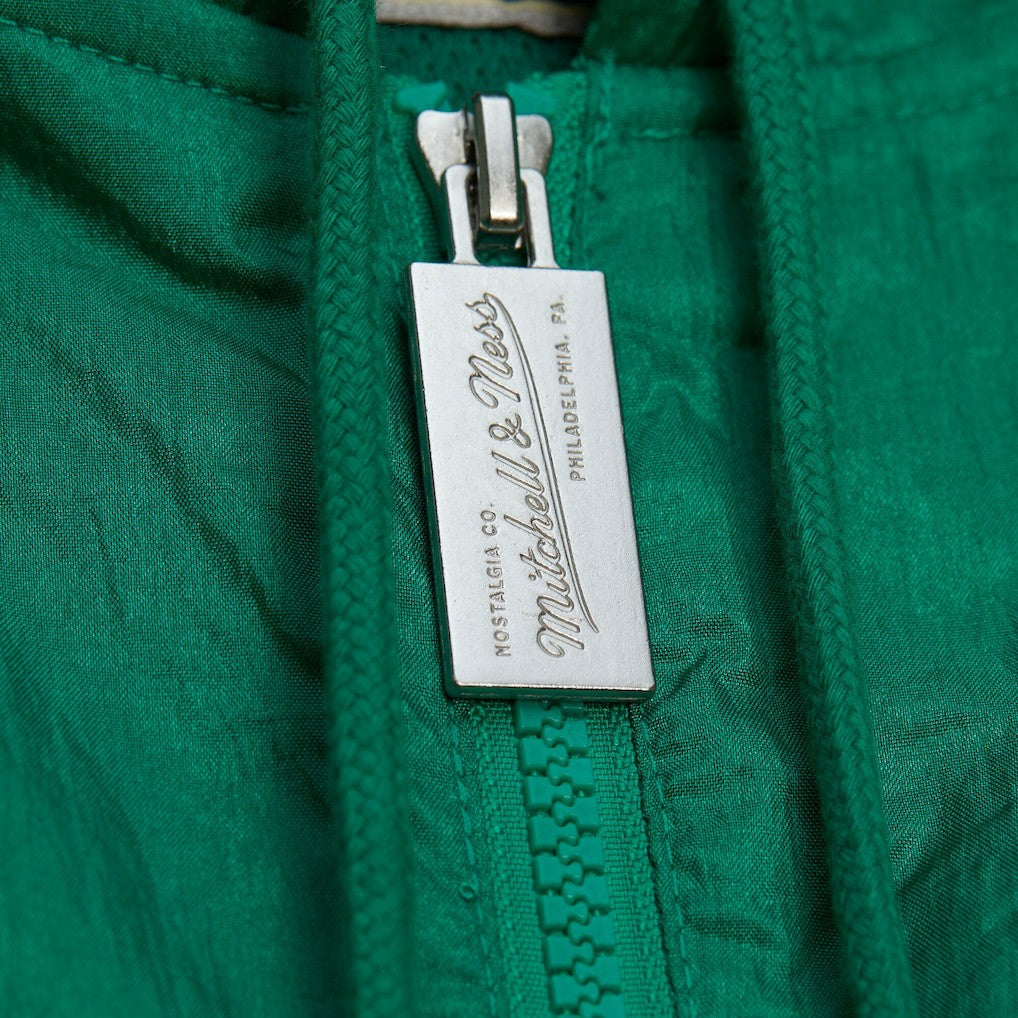 Mitchell & Ness Boston Celtics Playmaker Full-Zip Hooded Windbreaker Jacket Kelly Green