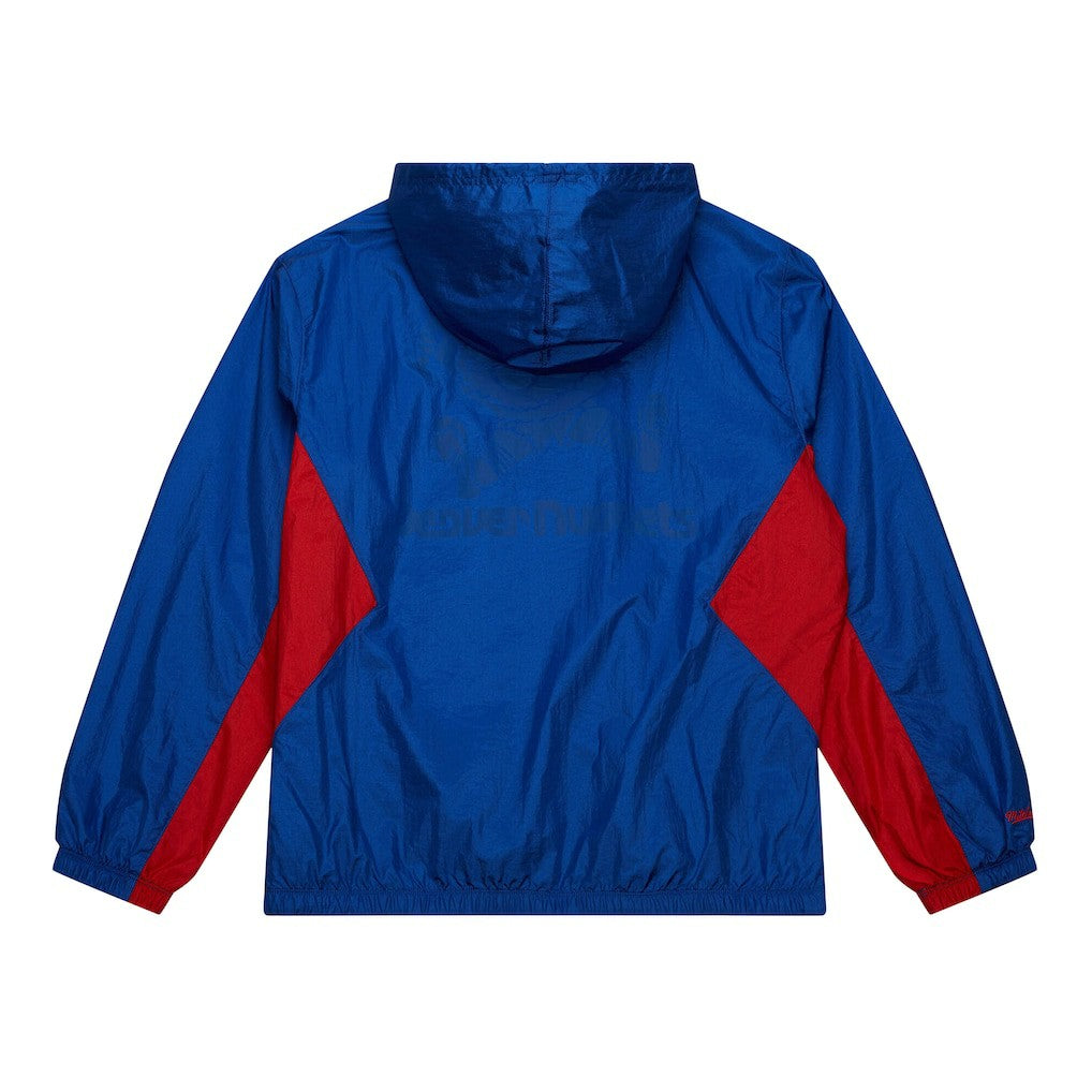 Mitchell & Ness Denver Nuggets Playmaker Full-Zip Hooded Windbreaker Jacket Blue