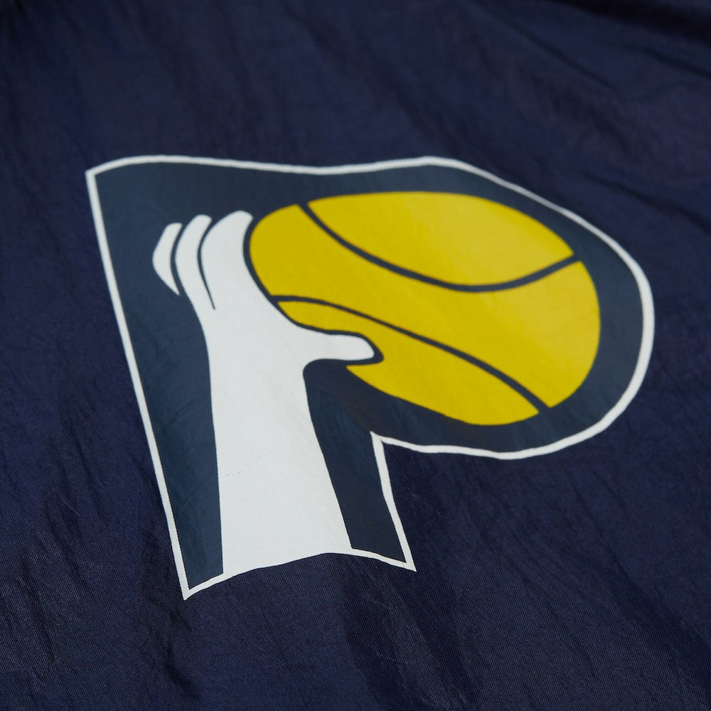 Mitchell & Ness Indiana Pacers Playmaker Full-Zip Hooded Windbreaker Jacket Navy