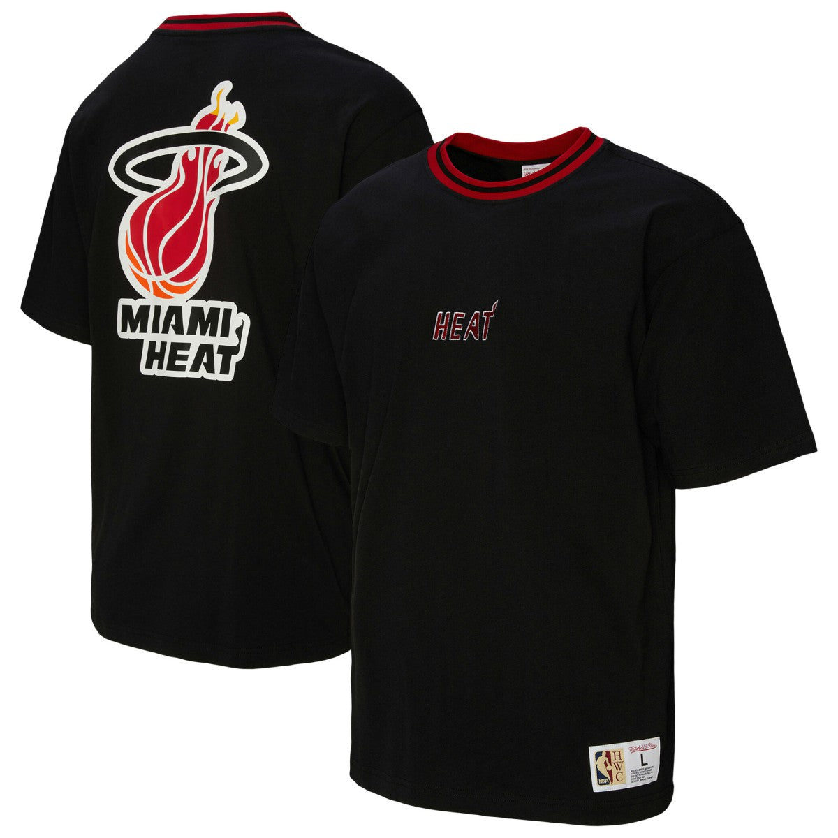 Mitchell & Ness Miami Heat Unisex Playmaker Vintage Logo T-Shirt Black