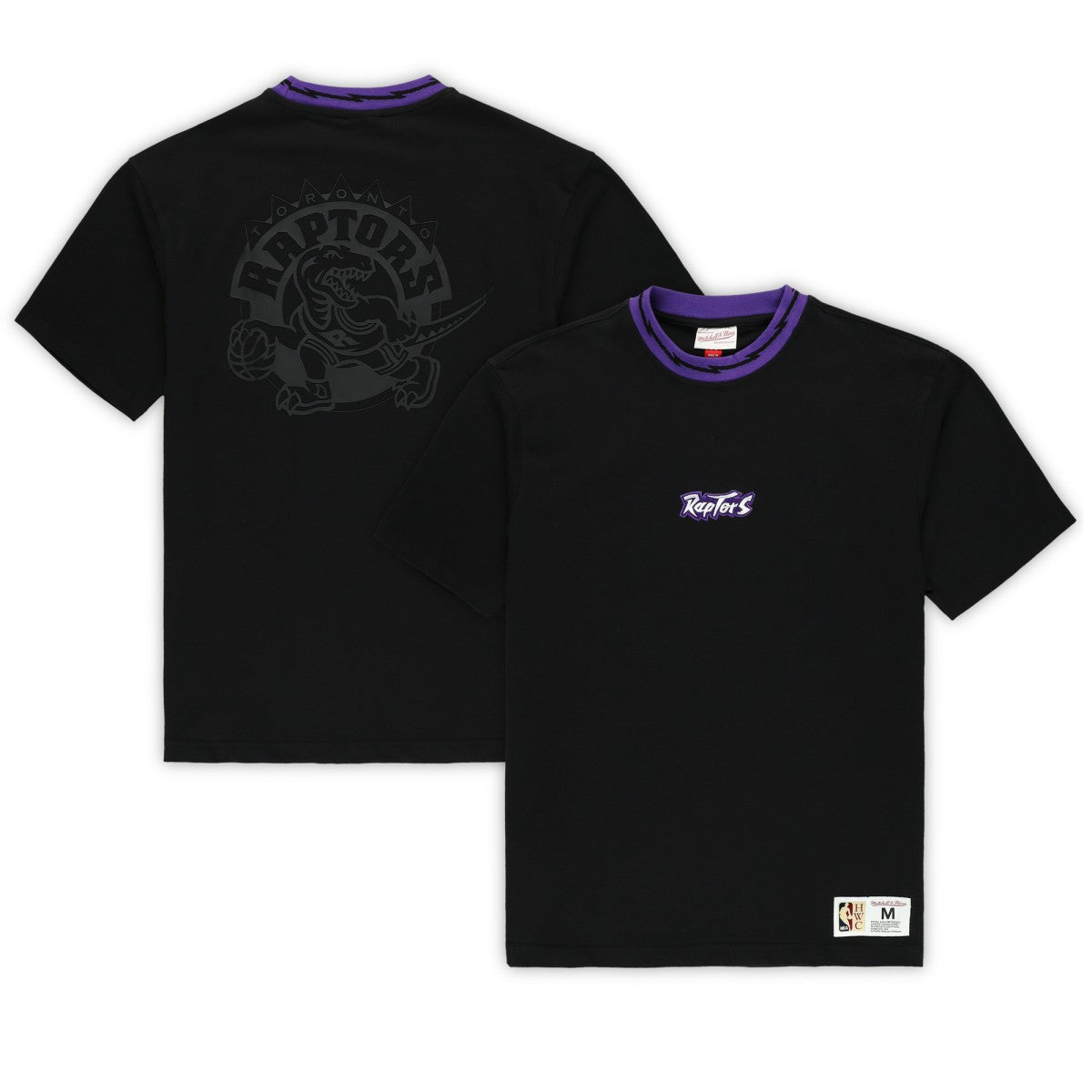 Mitchell & Ness Toronto Raptors Unisex Playmaker Vintage Logo T-Shirt Black