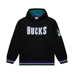 Mitchell & Ness Milwaukee Bucks Unisex Vintage Heavyweight Hoodie Black