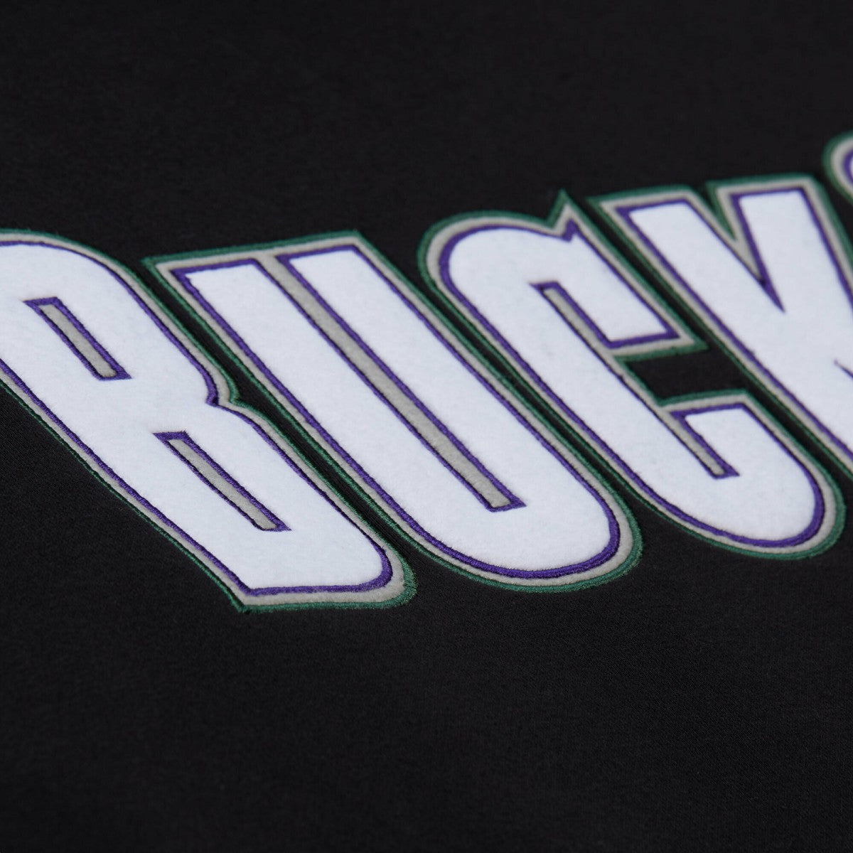 Mitchell & Ness Milwaukee Bucks Unisex Vintage Heavyweight Hoodie Black