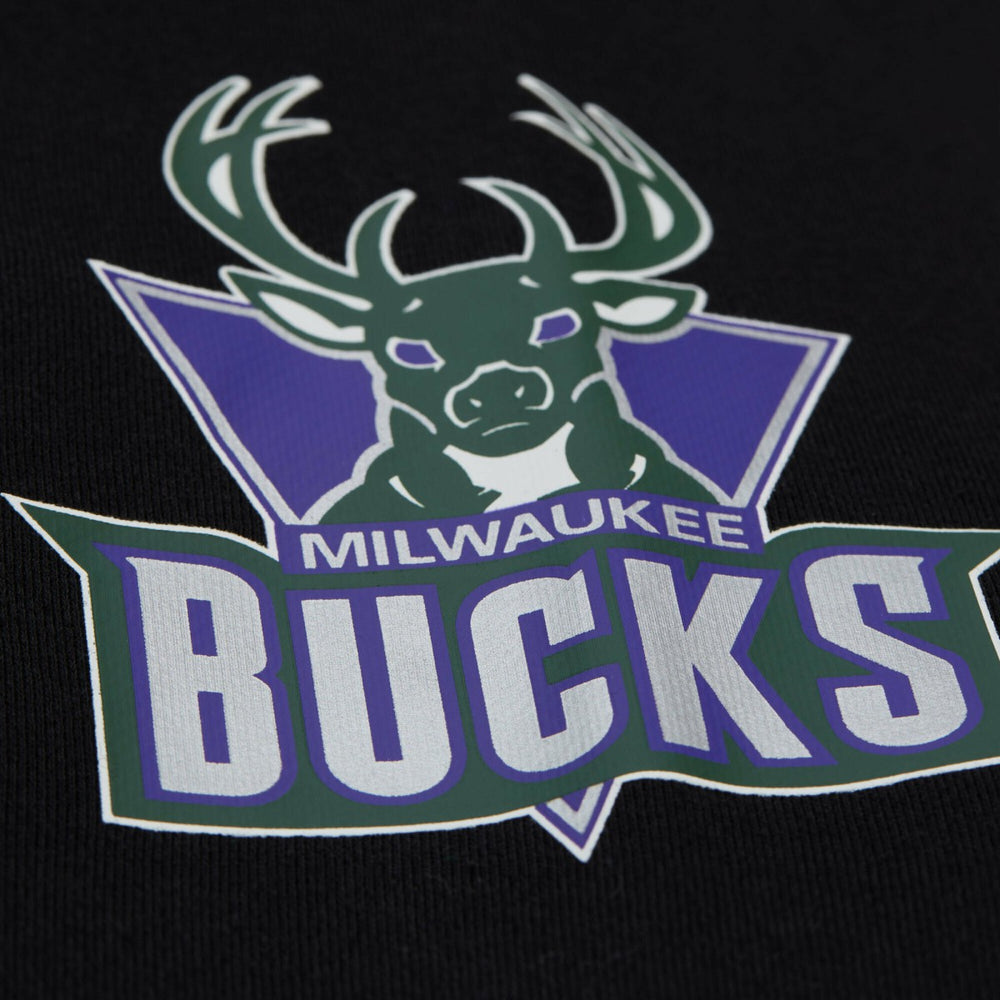 Mitchell & Ness Milwaukee Bucks Unisex Vintage Heavyweight Hoodie Black