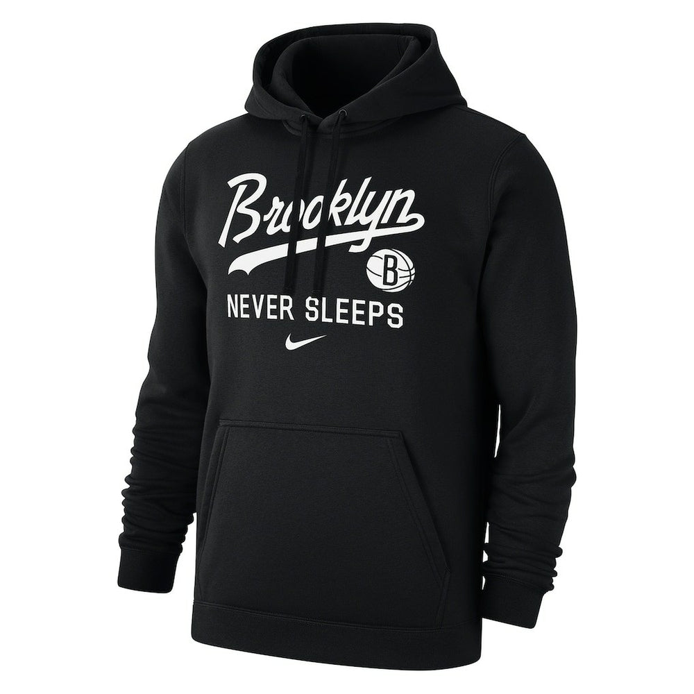 Nike Brooklyn Nets Brooklyn Never Sleeps Club Hoodie Black
