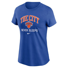 Nike New York Knicks Women's The City Never Sleeps T-Shirt Blue