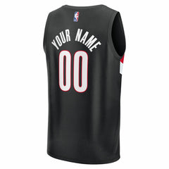 Fanatics Portland Trail Blazers Fast Break Replica Custom Jersey Icon Edition Black